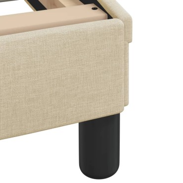 vidaXL Κρεβάτι Κρεμ 180x200 εκ. Υφασμάτινο