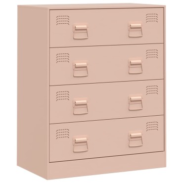 vidaXL Ντουλάπι Ροζ 67x39x83cm από Ατσάλι 1 τεμ.