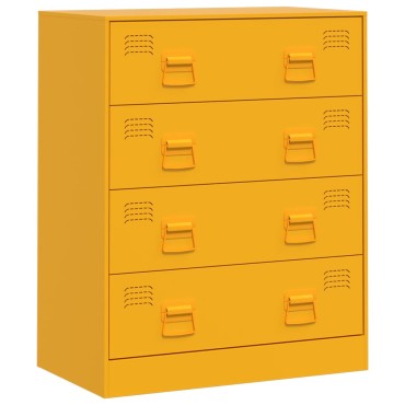vidaXL Ντουλάπι Μουσταρδί 67x39x83cm από Ατσάλι 1 τεμ.