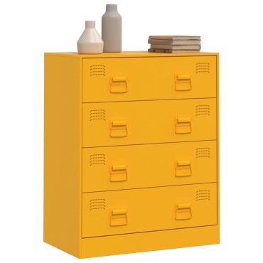 vidaXL Ντουλάπι Μουσταρδί 67x39x83cm από Ατσάλι 1 τεμ.