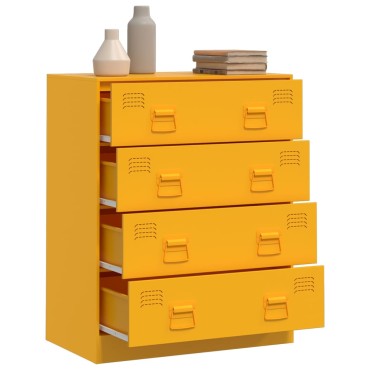 vidaXL Ντουλάπι Μουσταρδί 67x39x83cm από Ατσάλι 1 τεμ.