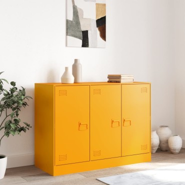 vidaXL Ντουλάπι Μουσταρδί 99x39x73cm από Ατσάλι 1 τεμ.