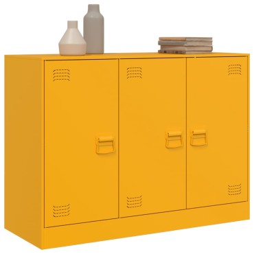 vidaXL Ντουλάπι Μουσταρδί 99x39x73cm από Ατσάλι 1 τεμ.