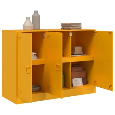 vidaXL Ντουλάπι Μουσταρδί 99x39x73cm από Ατσάλι 1 τεμ.