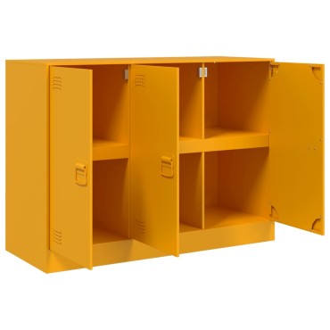 vidaXL Ντουλάπι Μουσταρδί 99x39x73cm από Ατσάλι 1 τεμ.