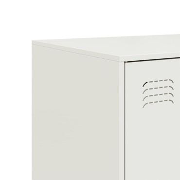 vidaXL Μπουφές Λευκός 99x39x73cm από Ατσάλι 1 τεμ.