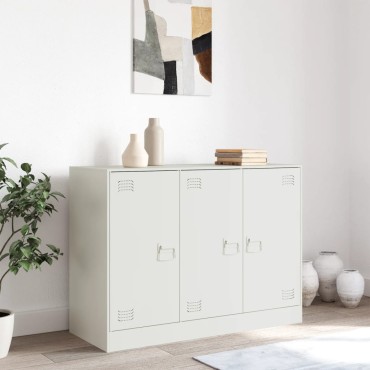 vidaXL Μπουφές Λευκός 99x39x73cm από Ατσάλι 1 τεμ.