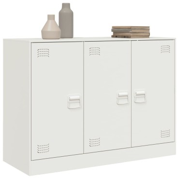 vidaXL Μπουφές Λευκός 99x39x73cm από Ατσάλι 1 τεμ.