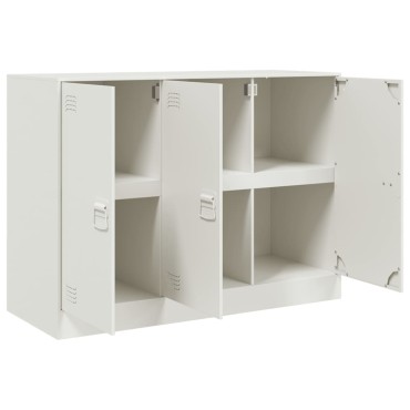 vidaXL Μπουφές Λευκός 99x39x73cm από Ατσάλι 1 τεμ.