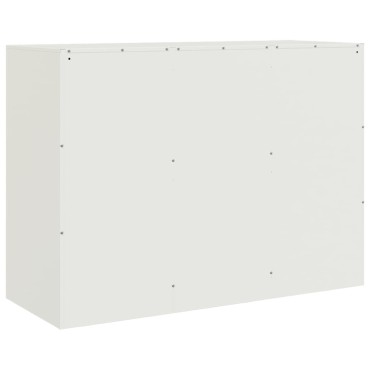 vidaXL Μπουφές Λευκός 99x39x73cm από Ατσάλι 1 τεμ.