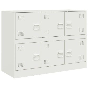 vidaXL Μπουφές Λευκός 99x39x73cm από Ατσάλι 1 τεμ.