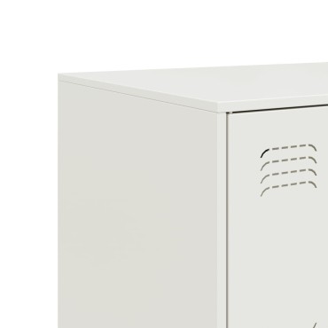 vidaXL Μπουφές Λευκός 99x39x73cm από Ατσάλι 1 τεμ.