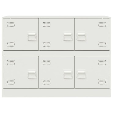 vidaXL Μπουφές Λευκός 99x39x73cm από Ατσάλι 1 τεμ.
