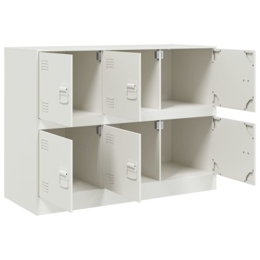 vidaXL Μπουφές Λευκός 99x39x73cm από Ατσάλι 1 τεμ.
