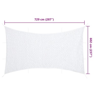 vidaXL Δίχτυ Σκίασης Παραλλαγής Λευκό 729x602 εκ. με Σάκο Αποθήκευσης