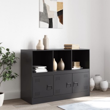 vidaXL Ντουλάπι Μαύρο 99x39x73cm από Ατσάλι 1 τεμ.