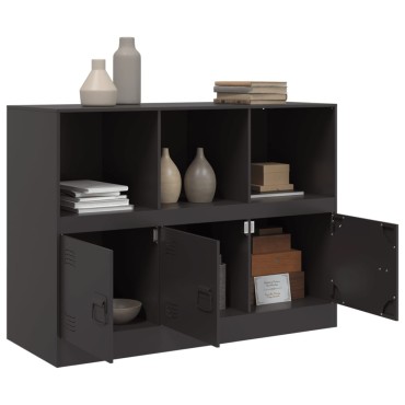 vidaXL Ντουλάπι Μαύρο 99x39x73cm από Ατσάλι 1 τεμ.
