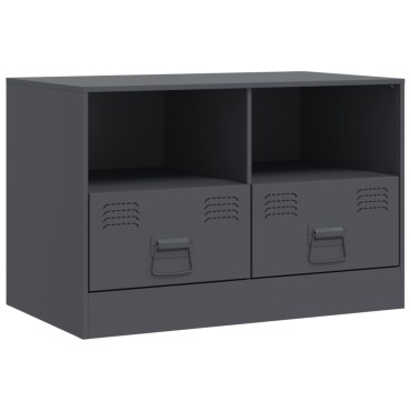 vidaXL Έπιπλο Τηλεόρασης Ανθρακί 67x39x44cm από Χάλυβα