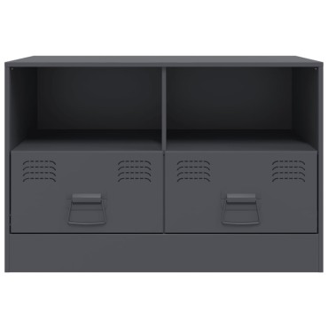vidaXL Έπιπλο Τηλεόρασης Ανθρακί 67x39x44cm από Χάλυβα