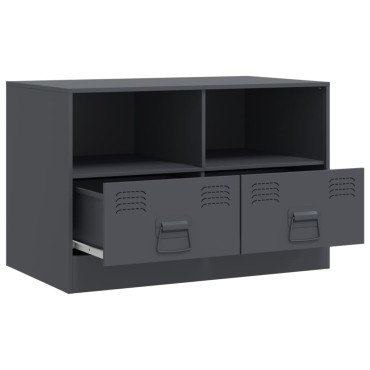 vidaXL Έπιπλο Τηλεόρασης Ανθρακί 67x39x44cm από Χάλυβα