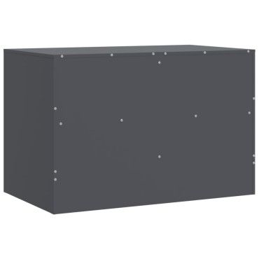 vidaXL Έπιπλο Τηλεόρασης Ανθρακί 67x39x44cm από Χάλυβα