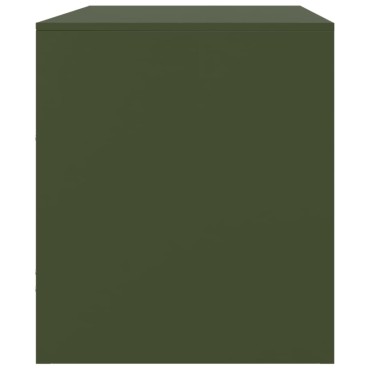 vidaXL Έπιπλα Τηλεόρασης 2 τεμ. Πράσινο Λαδί 67x39x44cm από Χάλυβα