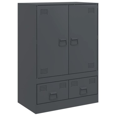 vidaXL Ντουλάπι Ανθρακί 67x39x95cm από Ατσάλι 1 τεμ.