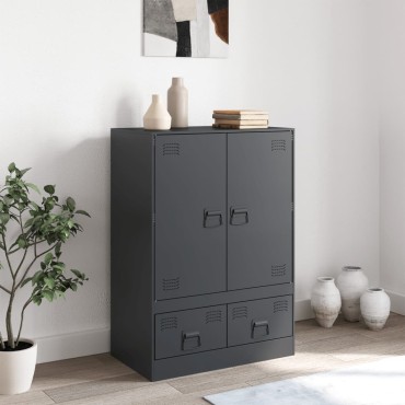 vidaXL Ντουλάπι Ανθρακί 67x39x95cm από Ατσάλι 1 τεμ.