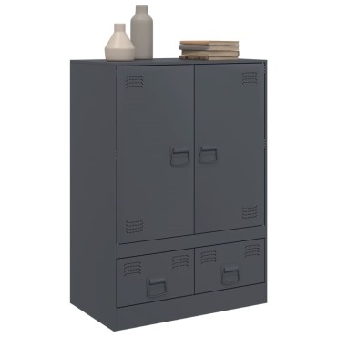 vidaXL Ντουλάπι Ανθρακί 67x39x95cm από Ατσάλι 1 τεμ.