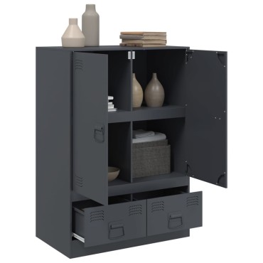 vidaXL Ντουλάπι Ανθρακί 67x39x95cm από Ατσάλι 1 τεμ.