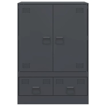 vidaXL Ντουλάπι Ανθρακί 67x39x95cm από Ατσάλι 1 τεμ.