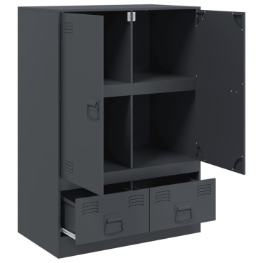 vidaXL Ντουλάπι Ανθρακί 67x39x95cm από Ατσάλι 1 τεμ.