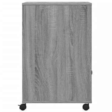 vidaXL Βάση Εκτυπωτή με Ρόδες Γκρι Sonoma 60 x 48 x 74 εκ.