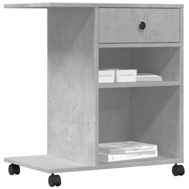 vidaXL Βάση Εκτυπωτή με Ρόδες Γκρι Σκυρ. 60x40x68,5 εκ.