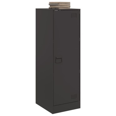 vidaXL Ντουλάπι Μαύρο 34,5x39x107cm από Ατσάλι 1 τεμ.