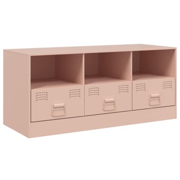 vidaXL Έπιπλο Τηλεόρασης Ροζ 99x39x44cm από Ατσάλι