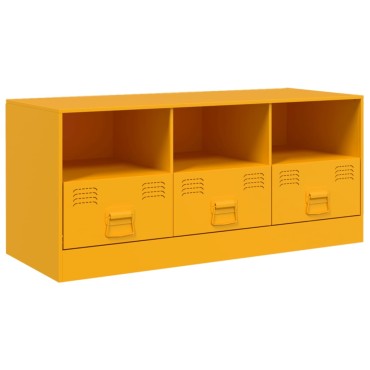 vidaXL Έπιπλο Τηλεόρασης Μουσταρδί Κίτρινο 99x39x44cm από Ατσάλι