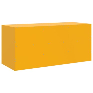 vidaXL Έπιπλο Τηλεόρασης Μουσταρδί Κίτρινο 99x39x44cm από Ατσάλι