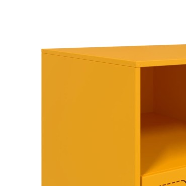 vidaXL Έπιπλο Τηλεόρασης Μουσταρδί Κίτρινο 99x39x44cm από Ατσάλι