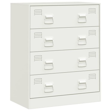 vidaXL Μπουφές Λευκός 67x39x83cm από Ατσάλι 1 τεμ.