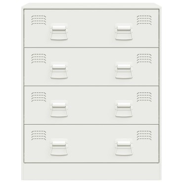 vidaXL Μπουφές Λευκός 67x39x83cm από Ατσάλι 1 τεμ.