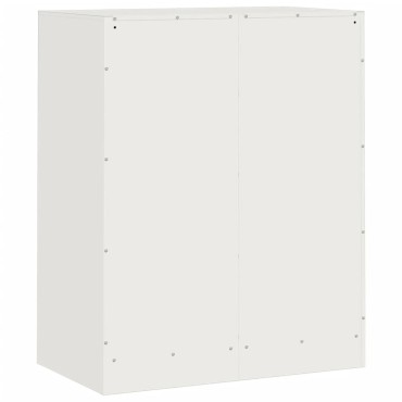 vidaXL Μπουφές Λευκός 67x39x83cm από Ατσάλι 1 τεμ.