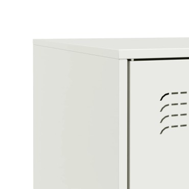 vidaXL Μπουφές Λευκός 67x39x83cm από Ατσάλι 1 τεμ.