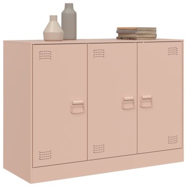 vidaXL Ντουλάπι Ροζ 99x39x73cm από Ατσάλι 1 τεμ.