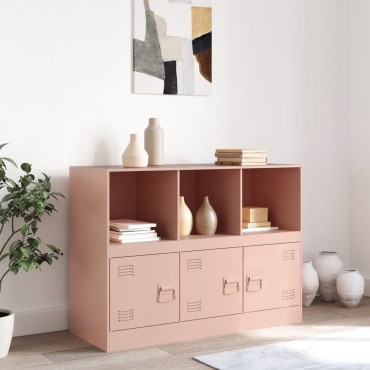 vidaXL Ντουλάπι Ροζ 99x39x73cm από Ατσάλι 1 τεμ.