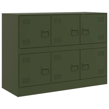 vidaXL Ντουλάπι Πράσινο Λαδί 99x39x73cm από Ατσάλι 1 τεμ.