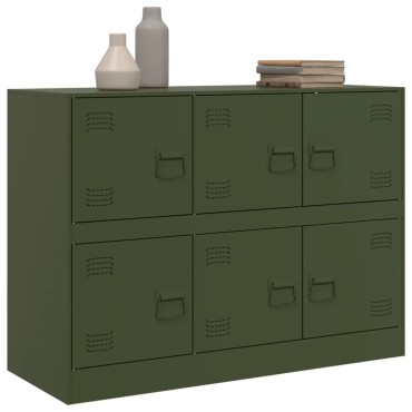 vidaXL Ντουλάπι Πράσινο Λαδί 99x39x73cm από Ατσάλι 1 τεμ.
