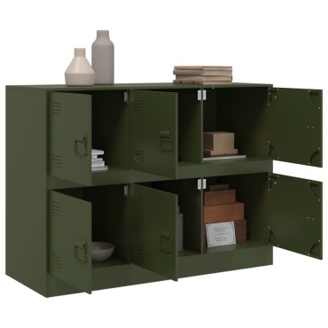 vidaXL Ντουλάπι Πράσινο Λαδί 99x39x73cm από Ατσάλι 1 τεμ.