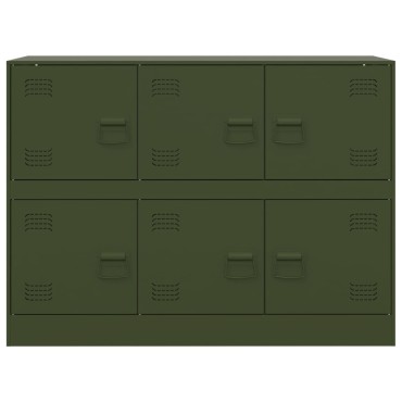 vidaXL Ντουλάπι Πράσινο Λαδί 99x39x73cm από Ατσάλι 1 τεμ.