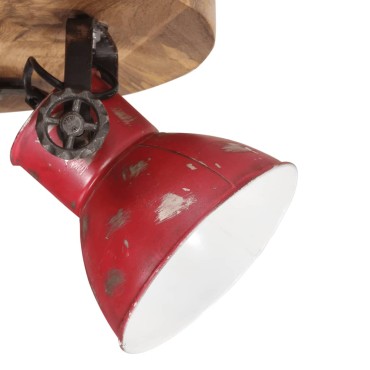 vidaXL Φωτιστικό Οροφής 25 W Αντικέ Κόκκινο 50x50x25 εκ. Ε27
